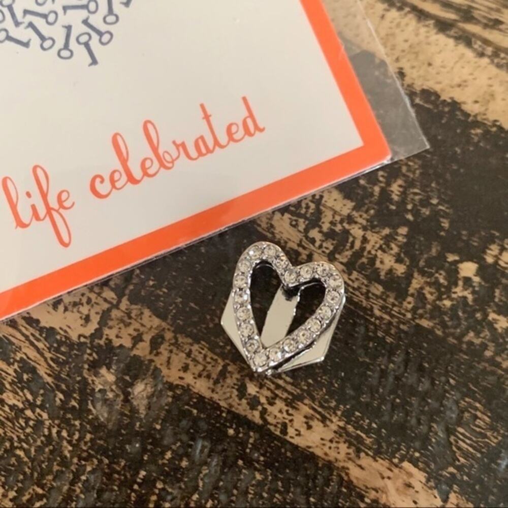 Keep Collective Pave Heart Charm New.